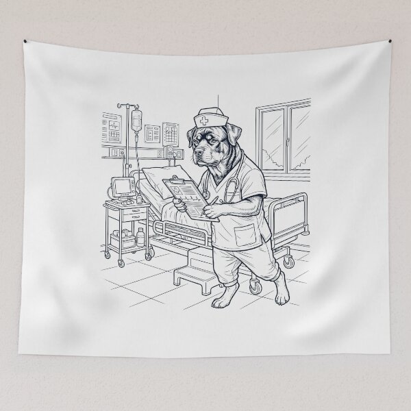 Item preview, Vintage Rottweiler Nurse Dog Dad Mom Lover designed and sold by TerryConnells.