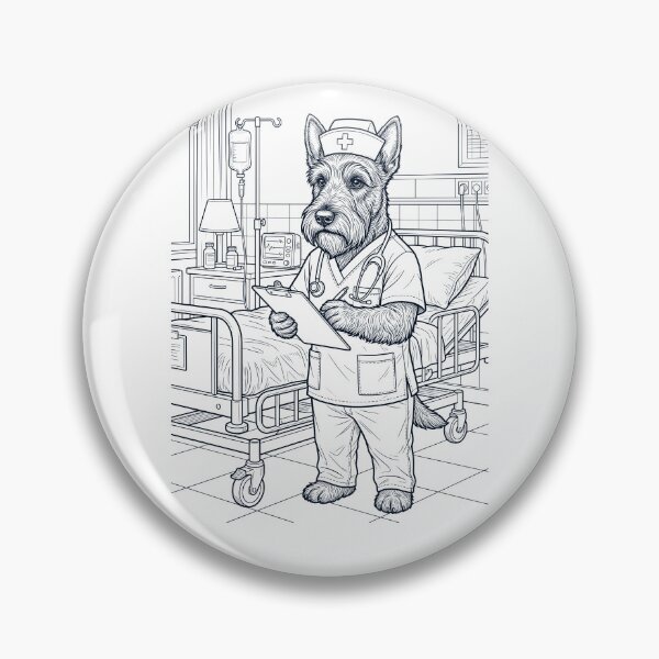 Item preview, Vintage Scottish Terrier Nurse Dog Dad Mom Lover designed and sold by TerryConnells.