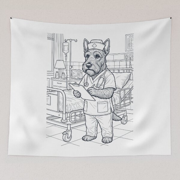 Item preview, Vintage Scottish Terrier Nurse Dog Dad Mom Lover designed and sold by TerryConnells.