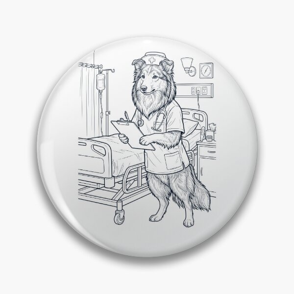 Item preview, Vintage Shetland Sheepdog Nurse Dog Dad Mom Lover designed and sold by TerryConnells.