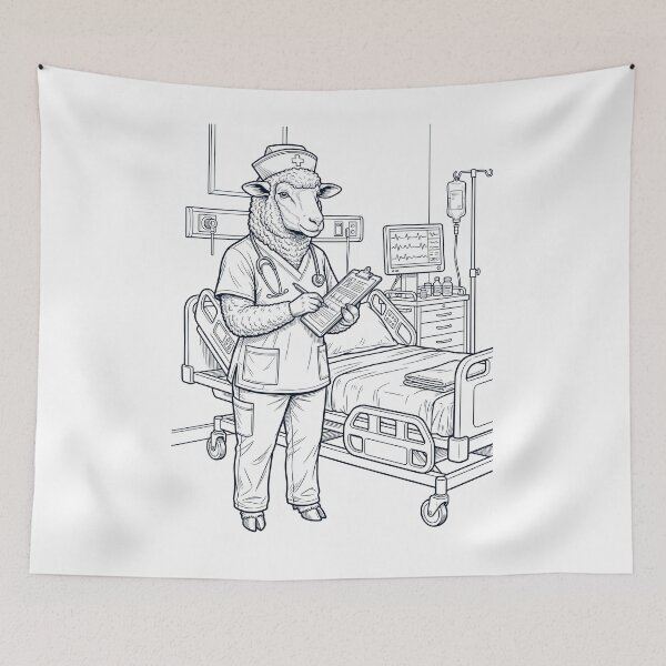 Item preview, Vintage Sheep Nurse Animal Lover designed and sold by TerryConnells.