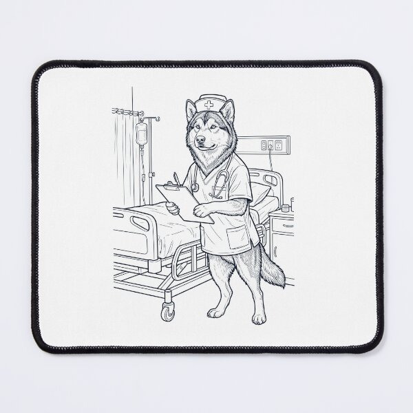Item preview, Vintage Siberian Husky Nurse Dog Dad Mom Lover designed and sold by TerryConnells.
