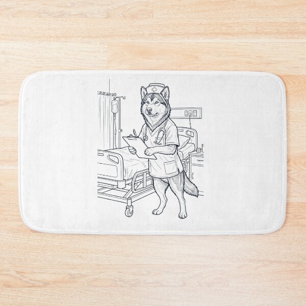 Item preview, Vintage Siberian Husky Nurse Dog Dad Mom Lover designed and sold by TerryConnells.