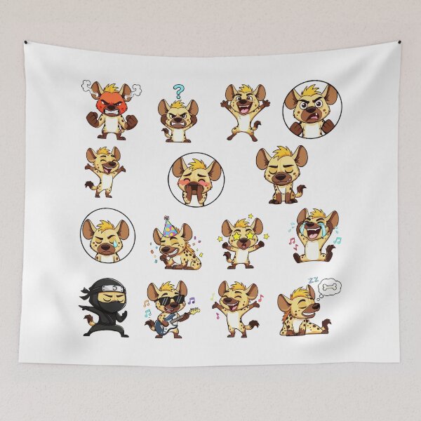 Item preview, Cute Hyena Character Sticker Pack Emojis designed and sold by RamyGallery.