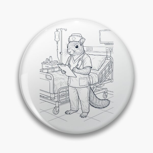Item preview, Vintage Squirrel Nurse Animal Lover designed and sold by TerryConnells.