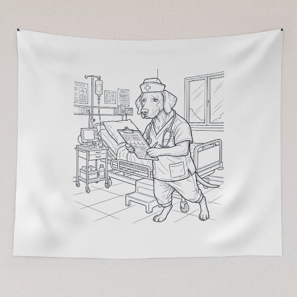 Item preview, Vintage Weimaraner Nurse Dog Dad Mom Lover designed and sold by TerryConnells.