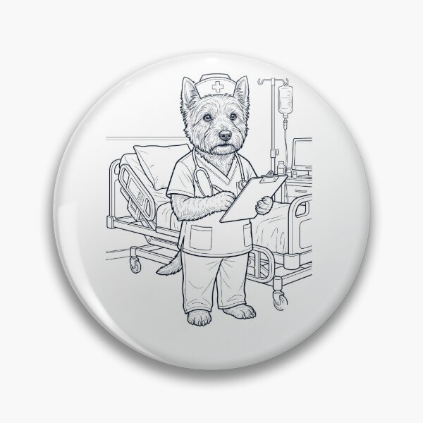 Item preview, Vintage West Highland White Terrier Nurse Dog Dad Mom Lover designed and sold by TerryConnells.