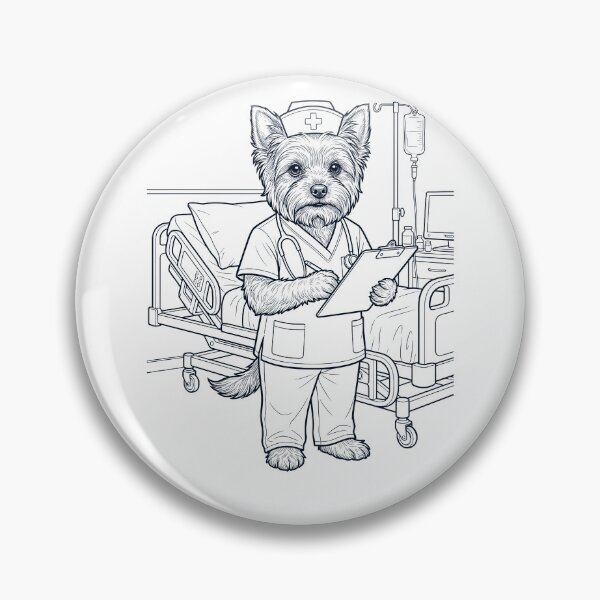 Item preview, Vintage Yorkshire Terrier Nurse Dog Dad Mom Lover designed and sold by TerryConnells.