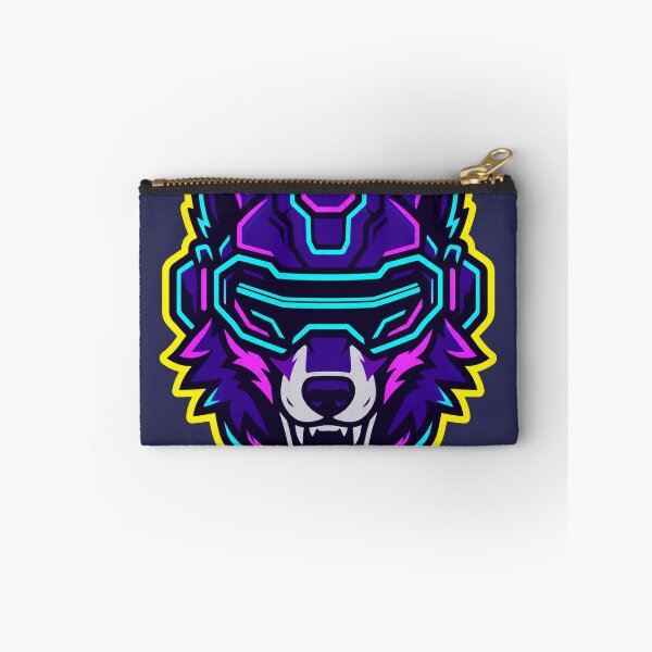 Item preview, Neon Cyber Wolf Gaming Mascot designed and sold by Idans.