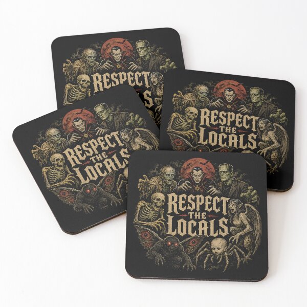 Item preview, Respect the locals | Funny Halloween Monsters designed and sold by Funny Vintage Stickers And T-Shirts.