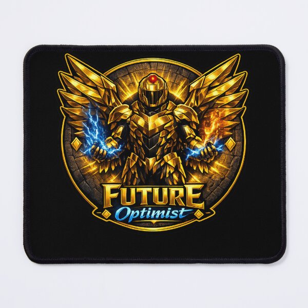 Item preview, Future Optimist — Gold Armored Warrior Badge | Bold Motivational Art designed and sold by ArtoryWorks.