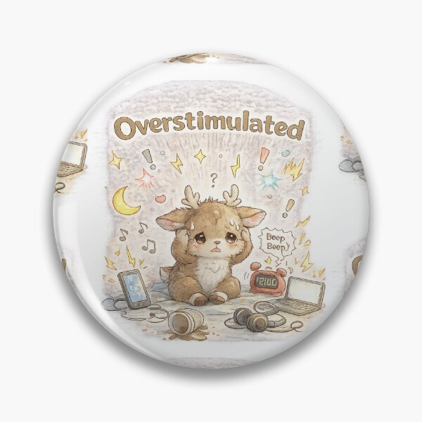 Item preview, Sensitive Deer – Overstimulated | Anxious Kawaii Deer designed and sold by Clothes With Smiling Animals Walt Gral.
