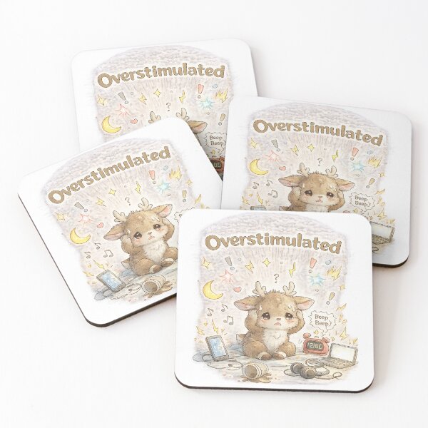 Item preview, Sensitive Deer – Overstimulated | Anxious Kawaii Deer designed and sold by Clothes With Smiling Animals Walt Gral.