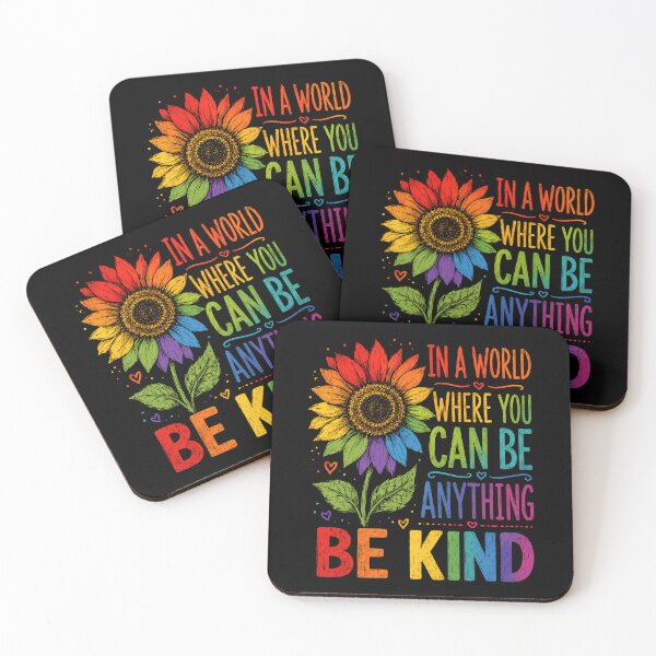Item preview, Motivational Be Kind Rainbow Sunflower Design designed and sold by lonaarts8.