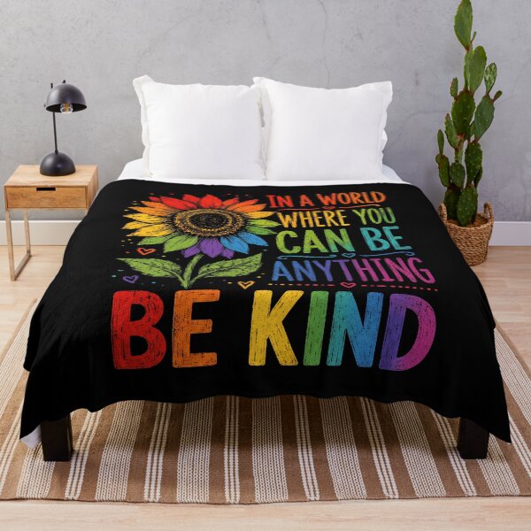 Item preview, Motivational Be Kind Rainbow Sunflower Design designed and sold by lonaarts8.