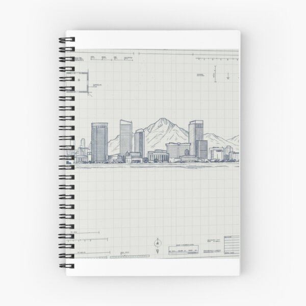 Item preview, Phoenix Skyline Blueprint Sketch designed and sold by Desert Freedom Co.