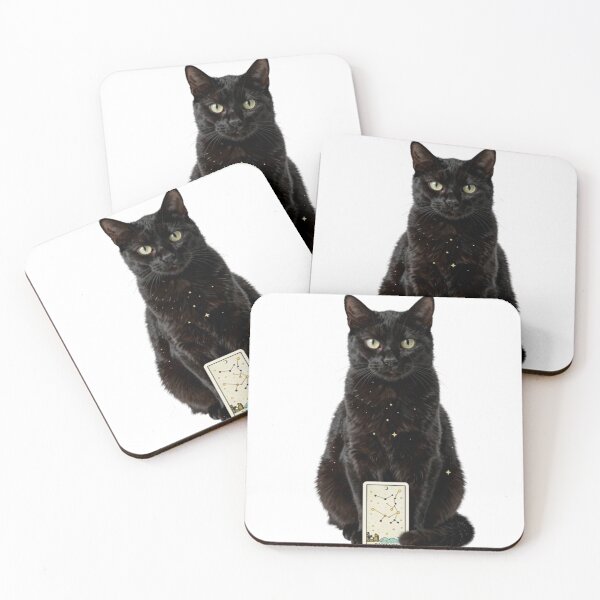 Item preview, Mystic Black Cat Witchcore Aesthetic | Celestial Gothic Cat designed and sold by AeraArts.
