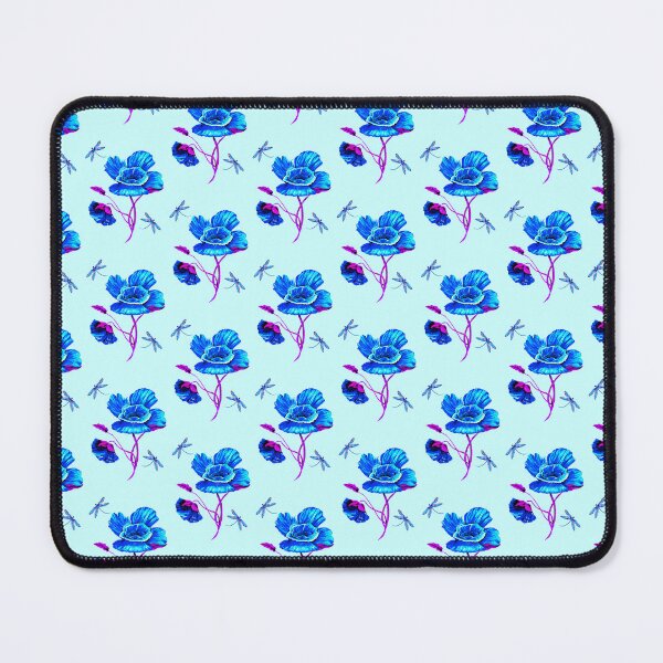 Item preview, Flower and Dragonflies on Blue designed and sold by Linda Callaghan.