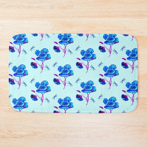 Item preview, Flower and Dragonflies on Blue designed and sold by Linda Callaghan.