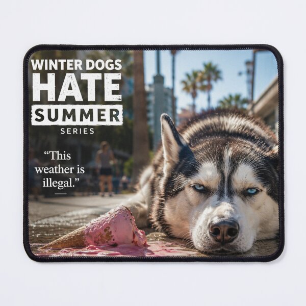 Item preview, This Weather Is Illegal – Funny Husky Summer Meme Design designed and sold by Inkmatic Studio.