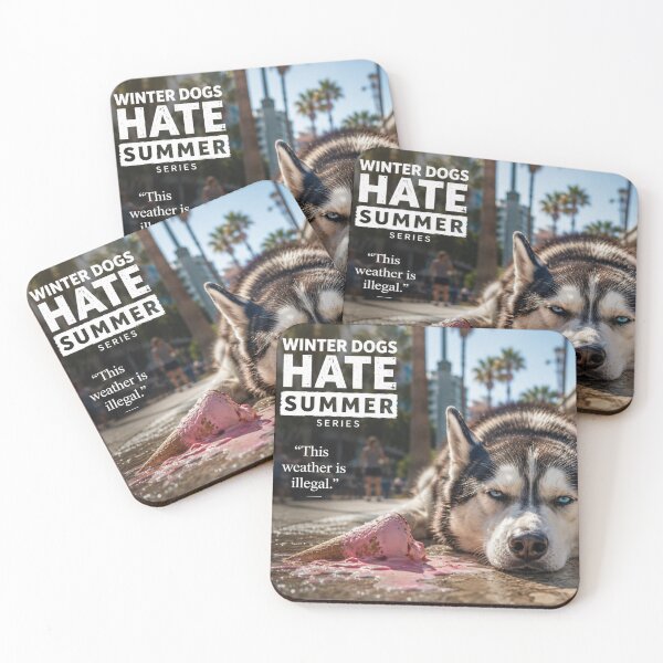 Item preview, This Weather Is Illegal – Funny Husky Summer Meme Design designed and sold by Inkmatic Studio.
