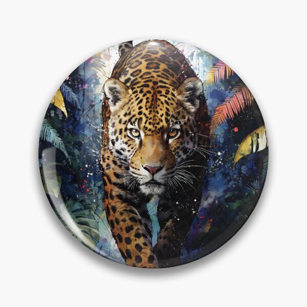 Item preview, Jaguar walking towards its prey in rainforest designed and sold by AlienSativo.