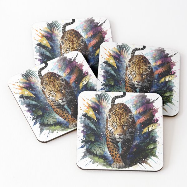 Item preview, Jaguar walking towards its prey in rainforest designed and sold by AlienSativo.