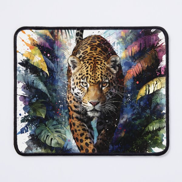 Item preview, Jaguar walking towards its prey in rainforest designed and sold by AlienSativo.