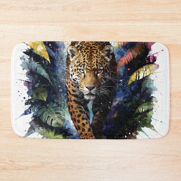 Item preview, Jaguar walking towards its prey in rainforest designed and sold by AlienSativo.