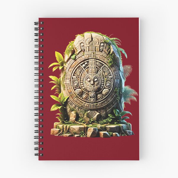 Item preview, Ancient Mayan Calendar Stone - Mystical Jungle Ruins & Overgrown Glyphs designed and sold by PrimalBeastLab.