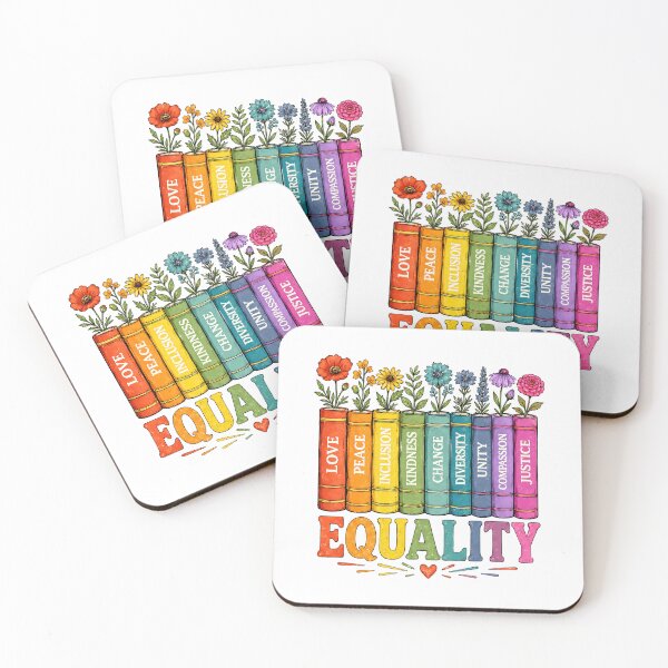 Item preview, Rainbow Books Flowers Equality LGBTQ Pride designed and sold by lonaarts8.