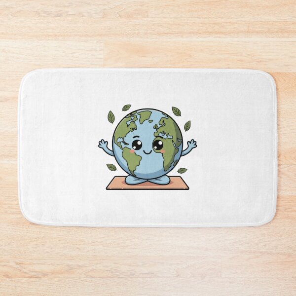 Item preview, Peaceful Earth Day Yoga Planet Cute World Wellness Illustration designed and sold by AbanoubStore.