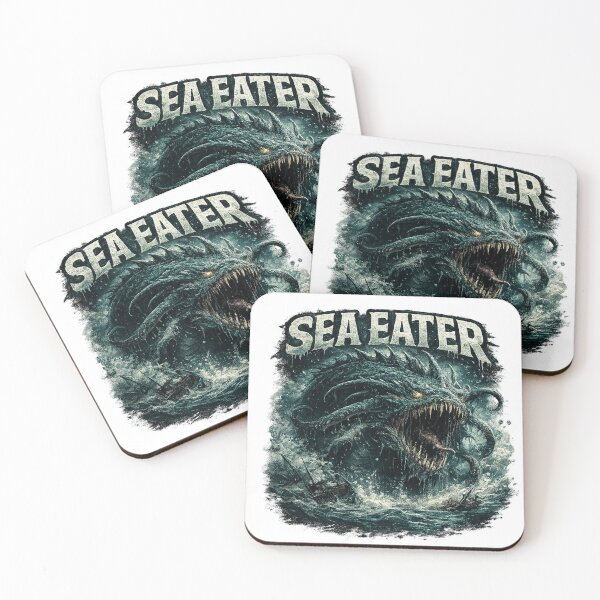 Item preview, Sea Eater – Dark Ocean Horror Design designed and sold by Liva Art.