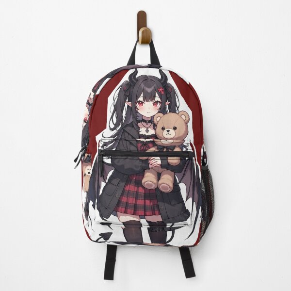 Item preview, Gothic anime girl with teddy bear designed and sold by ArtsJulian.