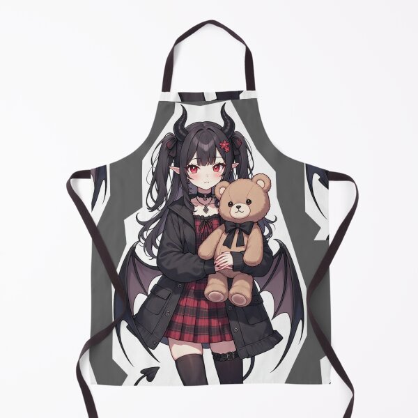 Item preview, Gothic anime girl with teddy bear designed and sold by ArtsJulian.