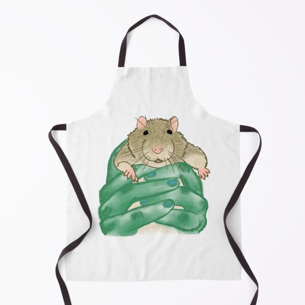 Item preview, Cute Rat Snuggling in Green Winter Scarf Art designed and sold by ALYGADesign.