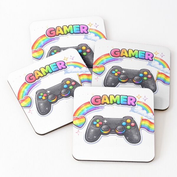 Item preview, LGBTQ+ Gamer Pride – Rainbow Gaming Controller & Flag Art T-Shirt designed and sold by COOLJJ.