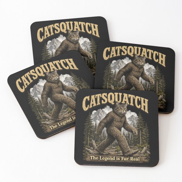 Item preview, Catsquatch - The Legend is Fur Real Funny Bigfoot Cat designed and sold by ThreadTheory976.