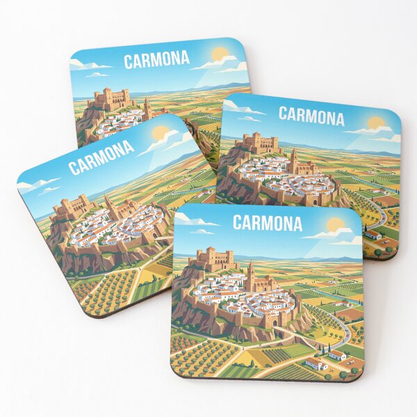Item preview, Carmona Spain Hilltop Poster - Panoramic Andalusian Plains Art designed and sold by ryanguas.