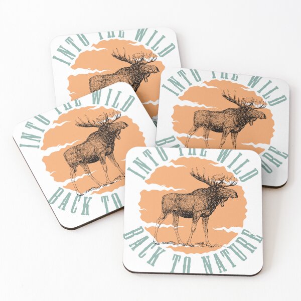 Item preview, Into The Wild Back To Nature Vintage Moose Outdoor Design designed and sold by EichStore.