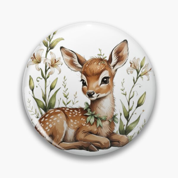 Item preview, Cute Woodland Baby Deer Illustration designed and sold by AQUILAKREO.