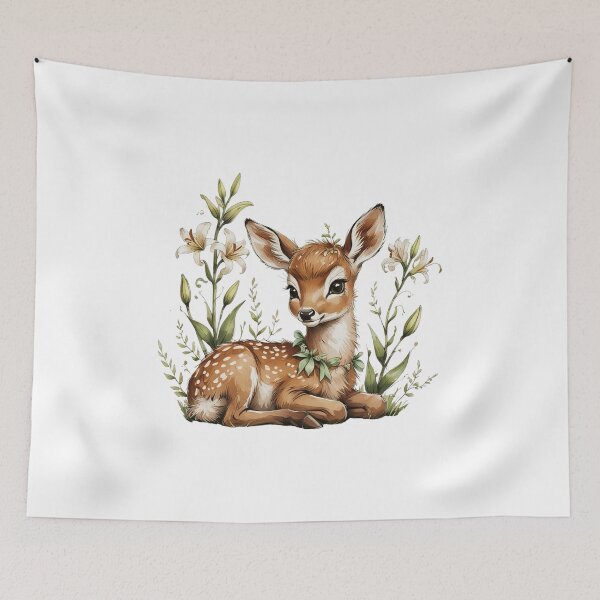 Item preview, Cute Woodland Baby Deer Illustration designed and sold by AQUILAKREO.