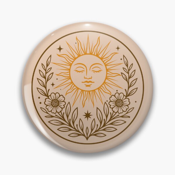 Item preview, Midsummer Sun Floral Boho Celestial Art designed and sold by Christine Krahl.