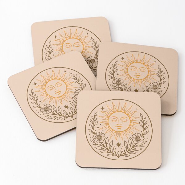 Item preview, Midsummer Sun Floral Boho Celestial Art designed and sold by Christine Krahl.