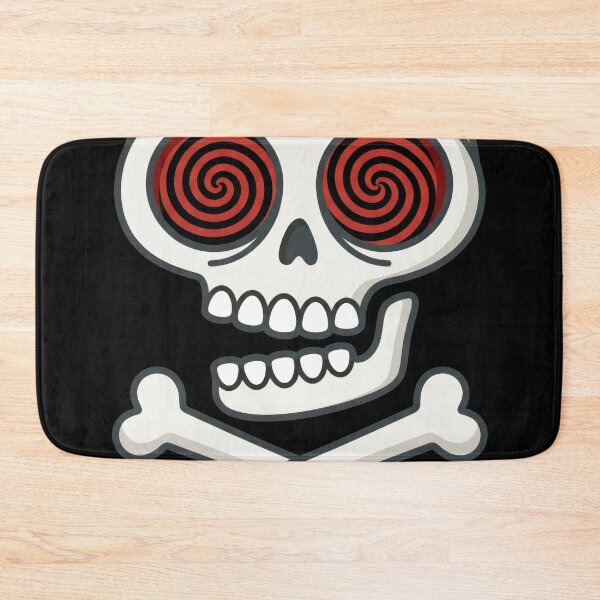 Item preview, Hypnotic Spiral Eye Skull and Crossbones Cartoon designed and sold by seven things shop.