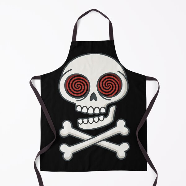 Item preview, Hypnotic Spiral Eye Skull and Crossbones Cartoon designed and sold by seven things shop.