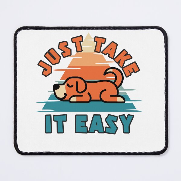 Item preview, Just Take It Easy Cute Sleeping Dog Retro Vintage Design designed and sold by EichStore.