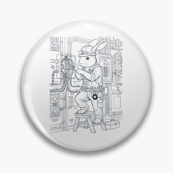 Item preview, Vintage Rabbit Electrician Animal Lover designed and sold by DoodleTortle.