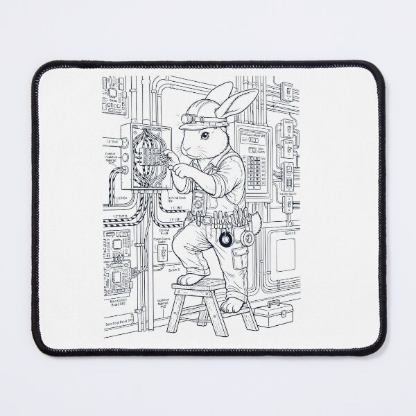 Item preview, Vintage Rabbit Electrician Animal Lover designed and sold by DoodleTortle.