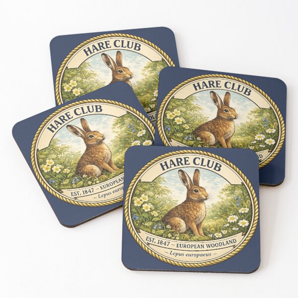 Item preview, Hare Club Vintage Badge European Woodland Art designed and sold by CalmCapy Co.
